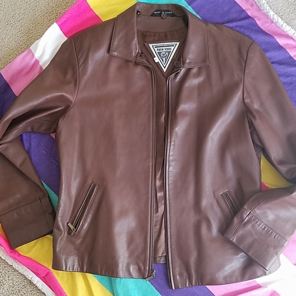 Brown Leather Jacket - Picture 4 of 5